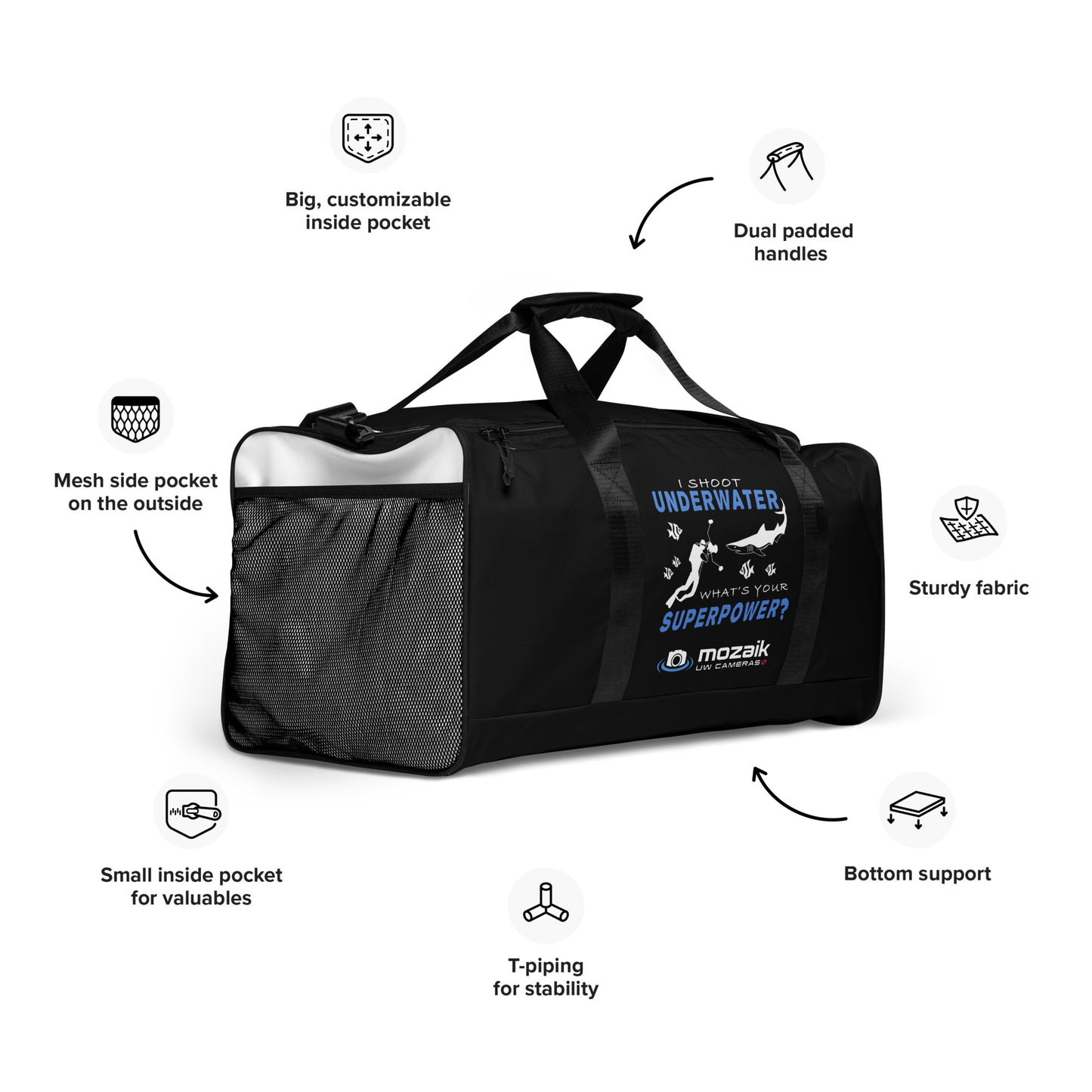 Mozaik Duffle bag Black