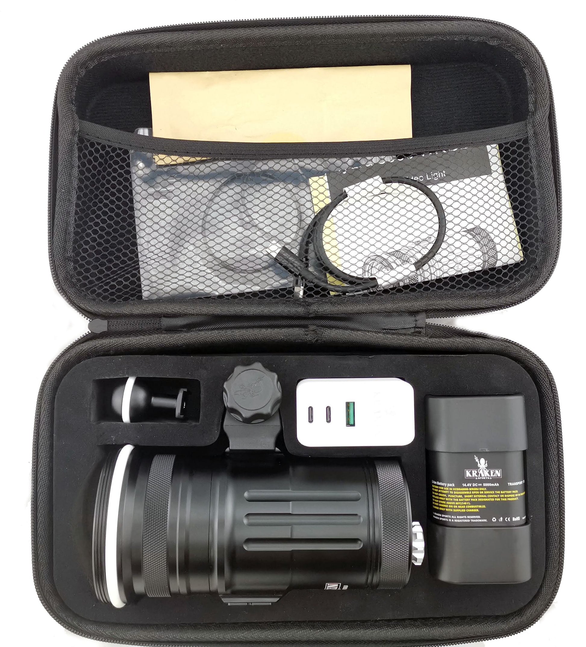 Overstock Kraken Hydra 8000 WRGBU (8000 Flood 10000 Burst Lumens) Underwater Video Light