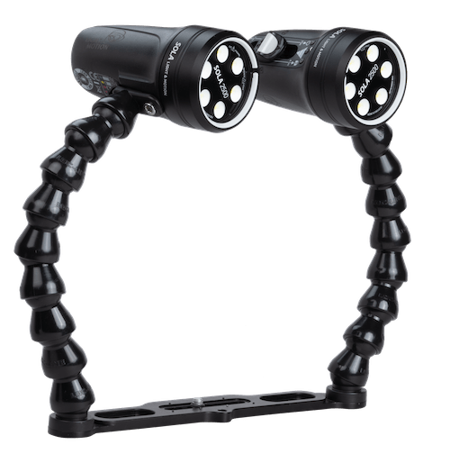 Overstock Dual SOLA Video 2500 Flood - Mounted on a LM Action Tray Light Set