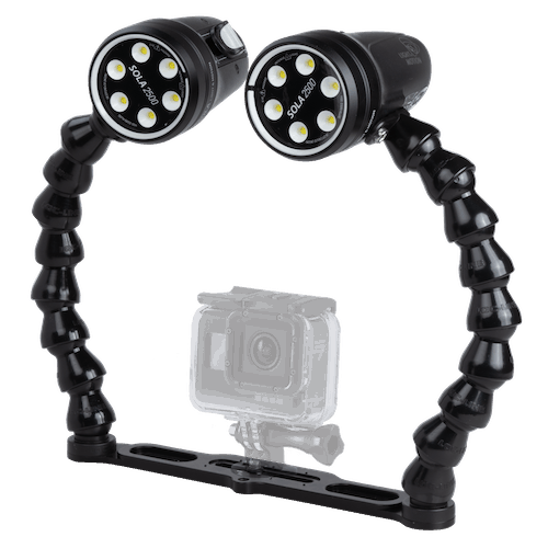 Overstock Dual SOLA Video 2500 Flood - Mounted on a LM Action Tray Light Set