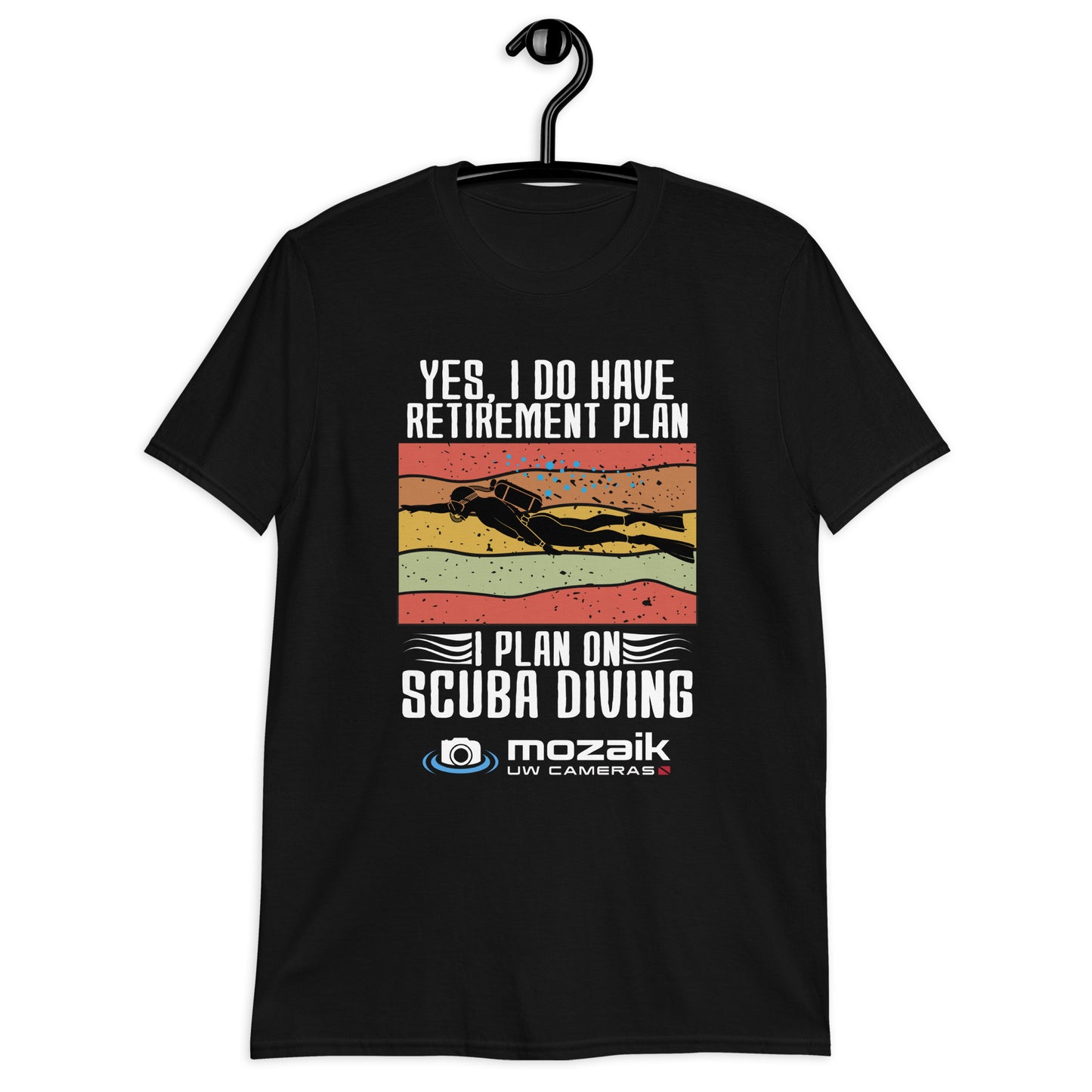 Mozaik's Dark Unisex Tee - Retire to Scuba Diving