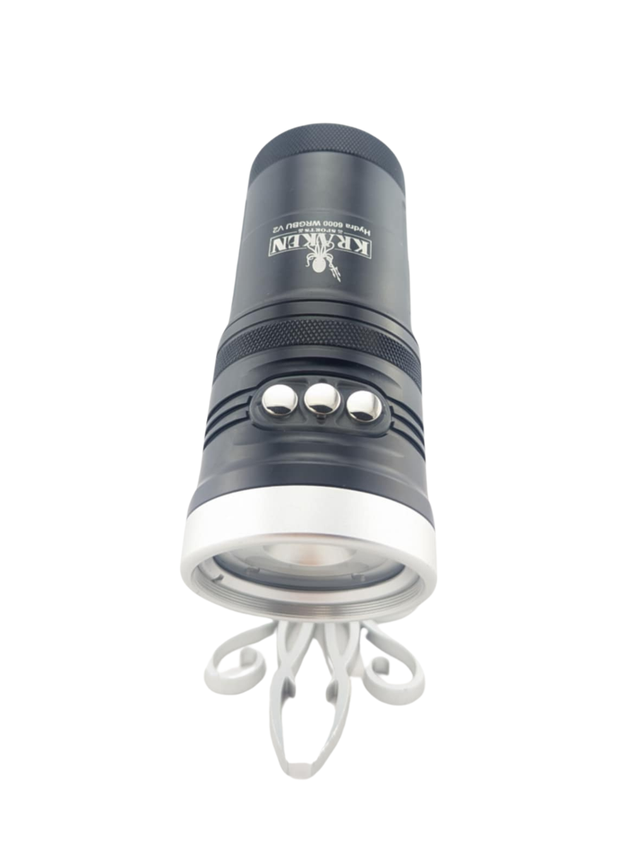 Overstock Kraken Hydra 6000 v2 WRGBU (6000 Flood 8000 Burst Lumens) Underwater Video Light