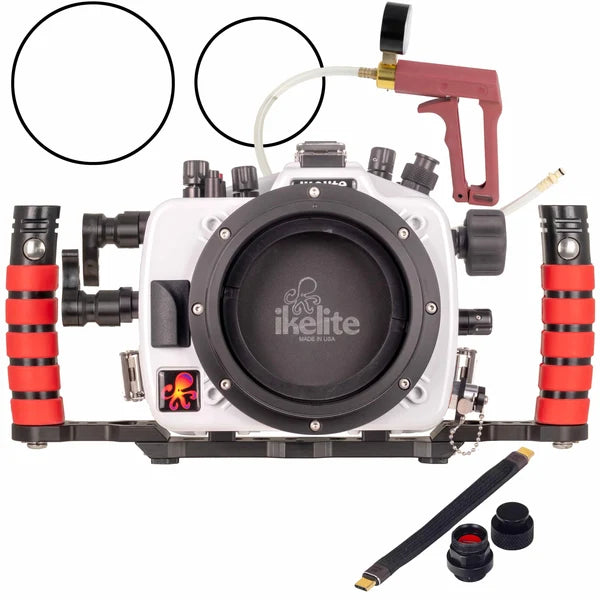 Ikelite 200DL Deluxe Underwater Housing for Canon EOS R6 & R6 Mark II with Dual Handles, Vacuum Pump & USB-C Bulkhead – 71768-DLX