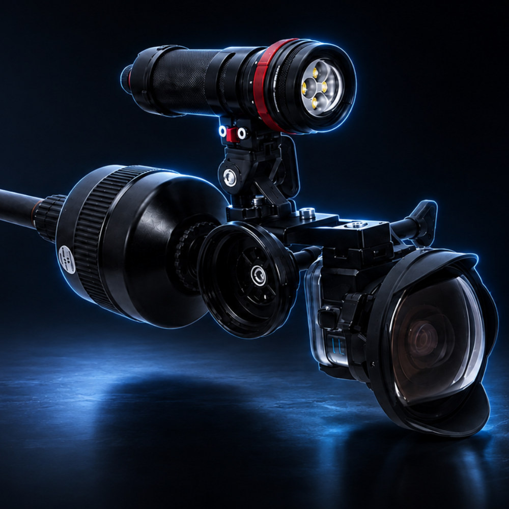 INON Pro Action Camera Underwater Wide-Angle & Video Light Bundle for GoPro, Insta360 & DJI