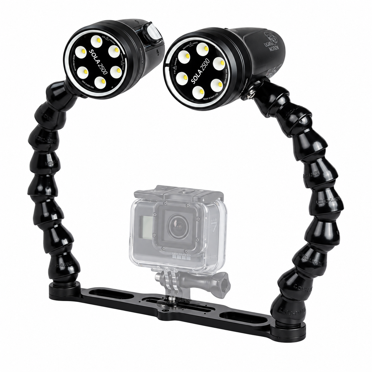 Light & Motion Sola 2500 Underwater Video Light Double Action Kit – Dual 2500-Lumen Lights