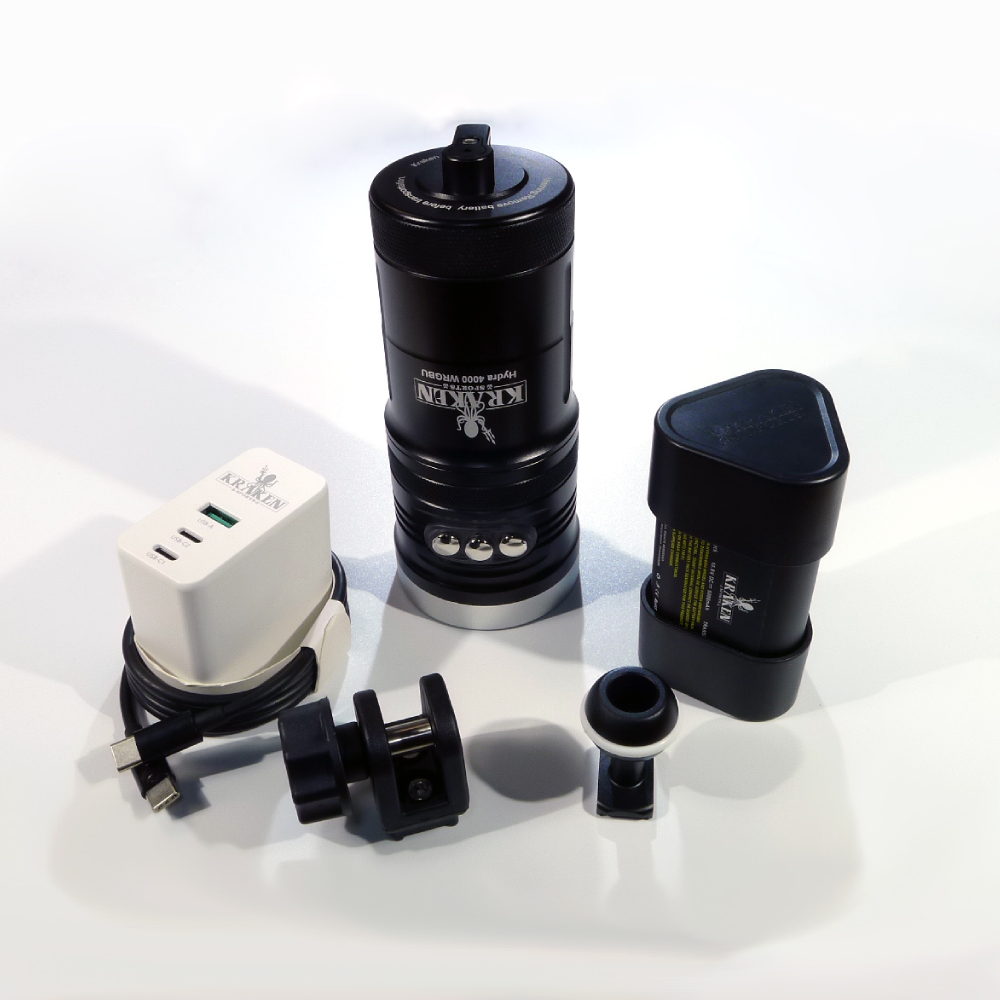 Kraken Sports Hydra 4000 WRGBU Underwater Video Light – 4,000 Lumens