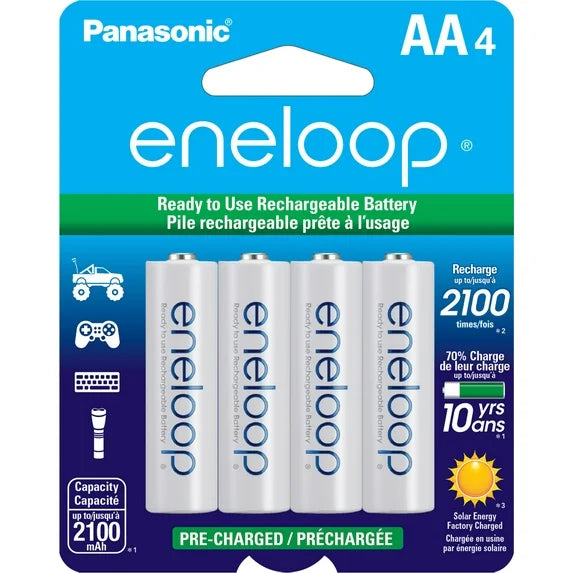 Panasonic Eneloop's Pck of 4 AA