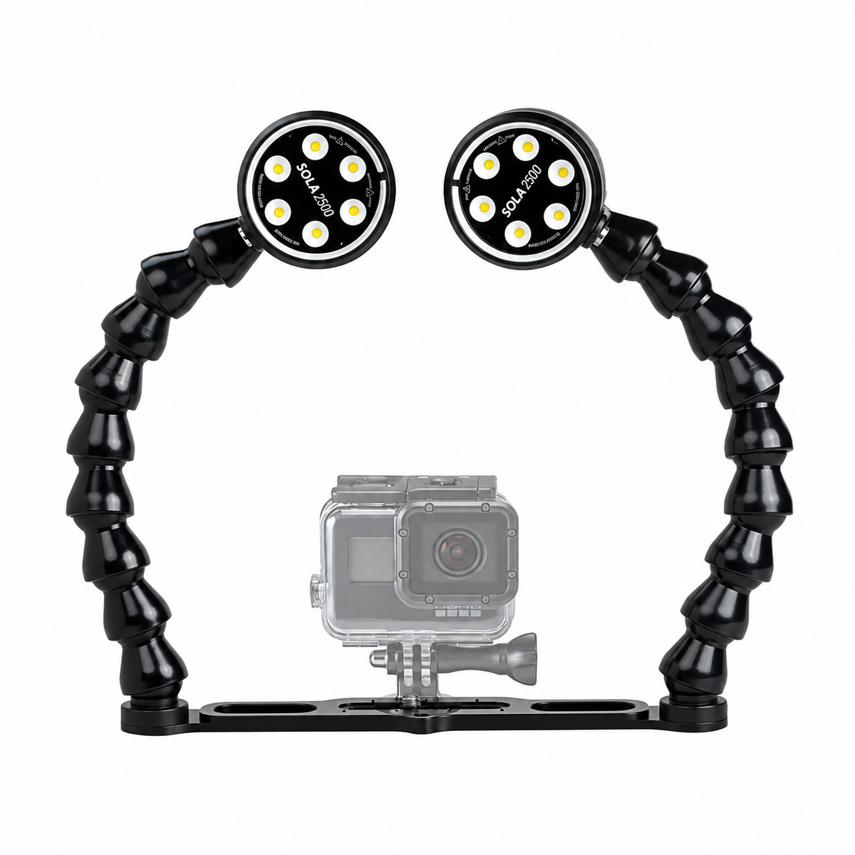 Light & Motion Sola 2500 Underwater Video Light Double Action Kit – Dual 2500-Lumen Lights