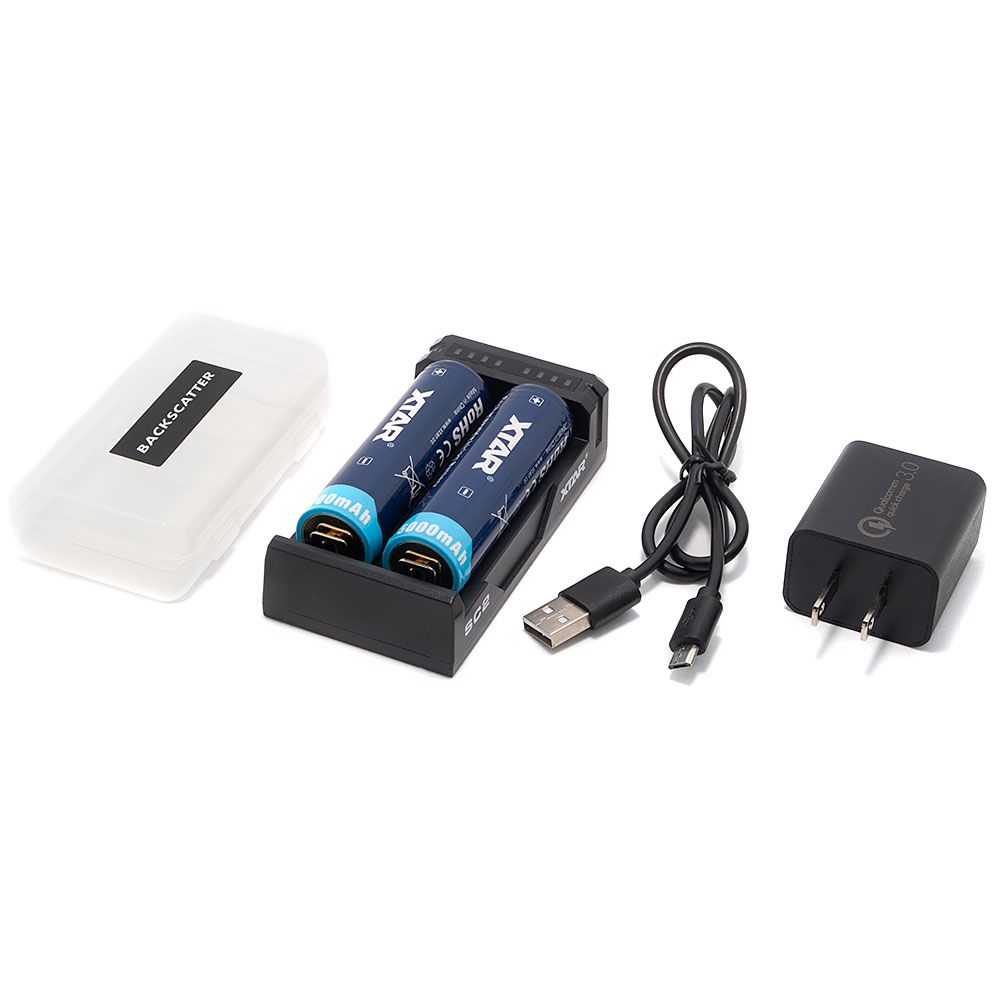 XTAR Dual 21700 Battery & Dual USB Charger Package