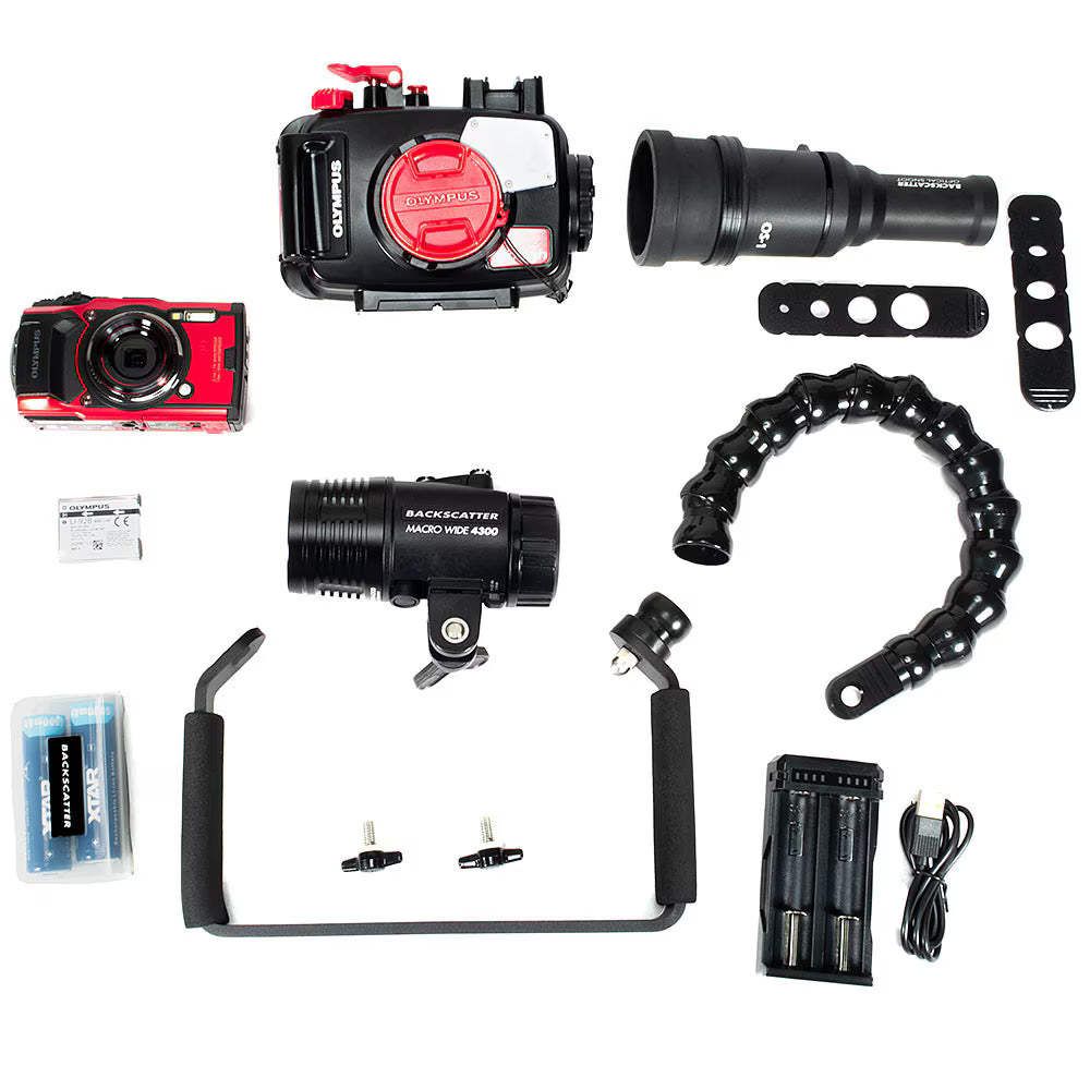 OM System TG-7, Macro Wide 4300, & Snoot Underwater Video Package