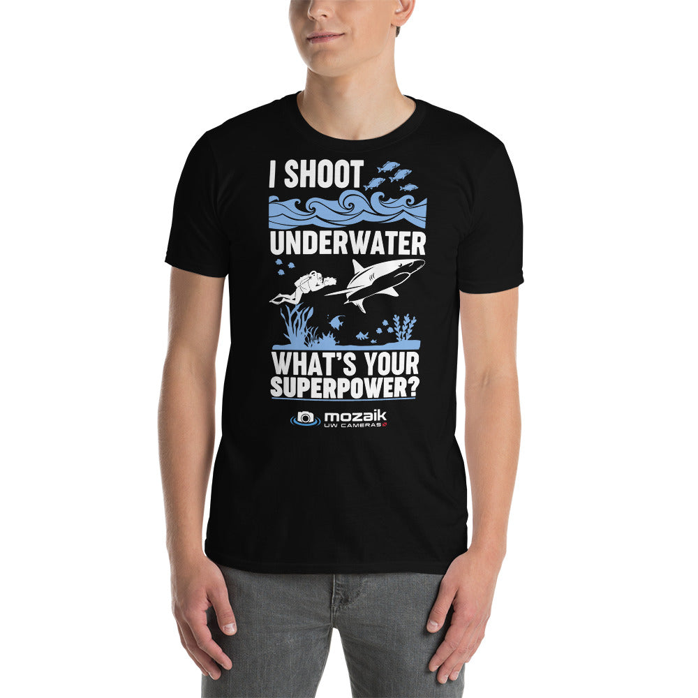 Mozaik's Unisex Tee - Underwater Photography Superpower Dark