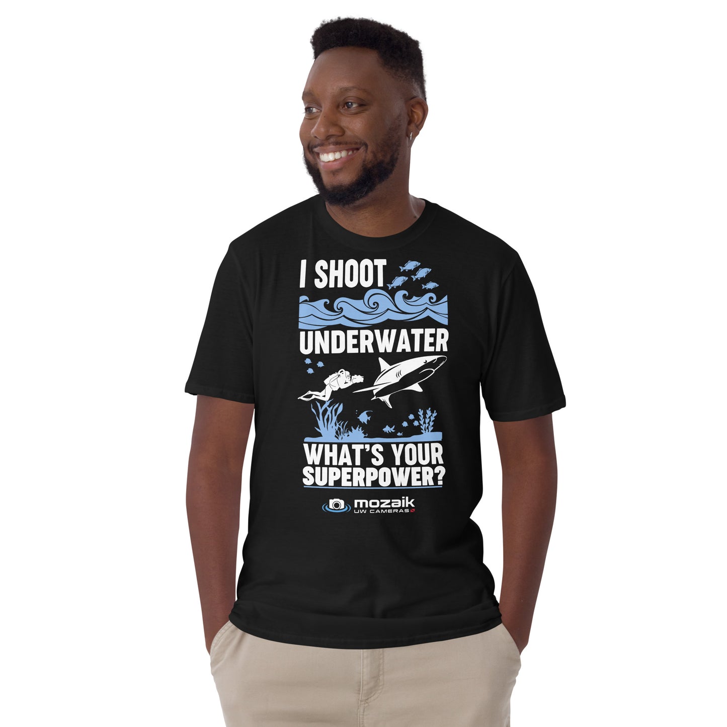 Mozaik's Unisex Tee - Underwater Photography Superpower Dark