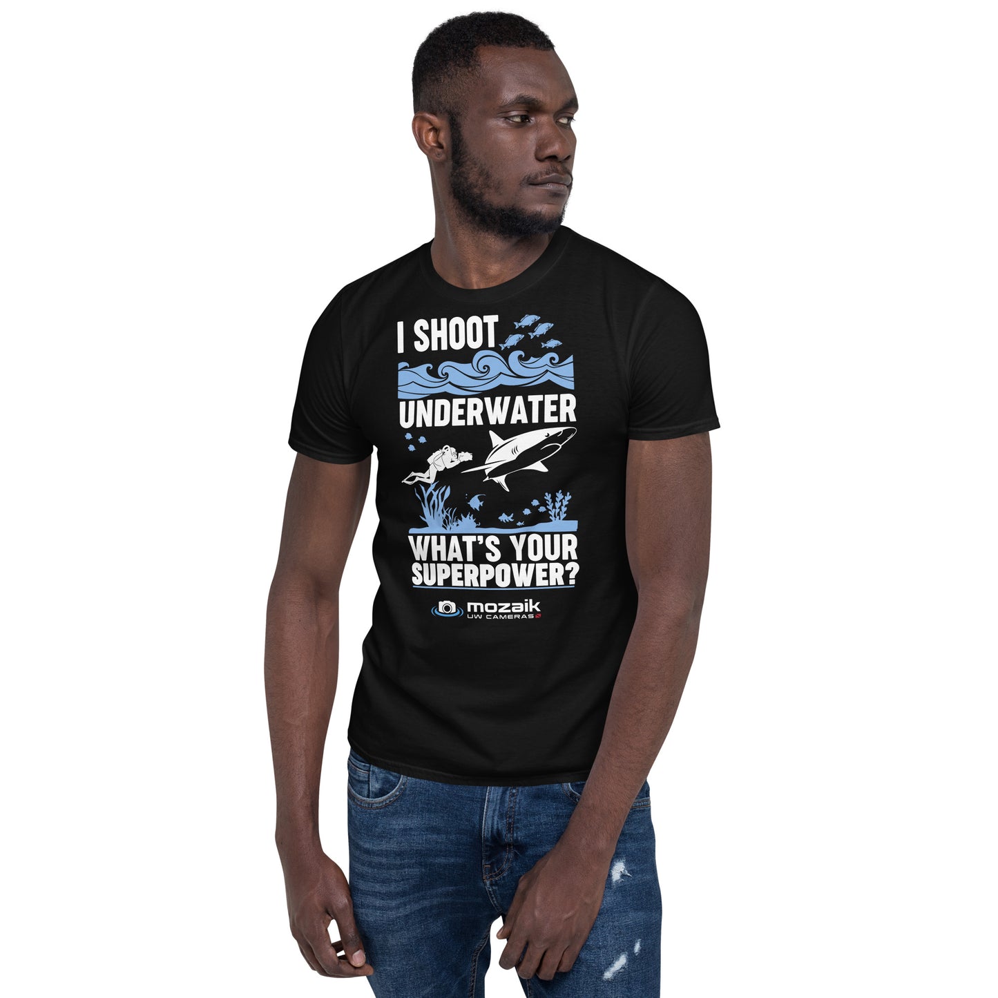 Mozaik's Unisex Tee - Underwater Photography Superpower Dark