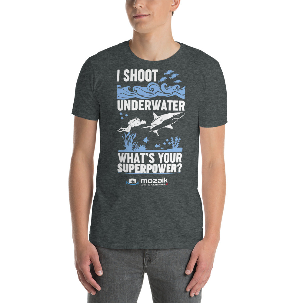 Mozaik's Unisex Tee - Underwater Photography Superpower Dark