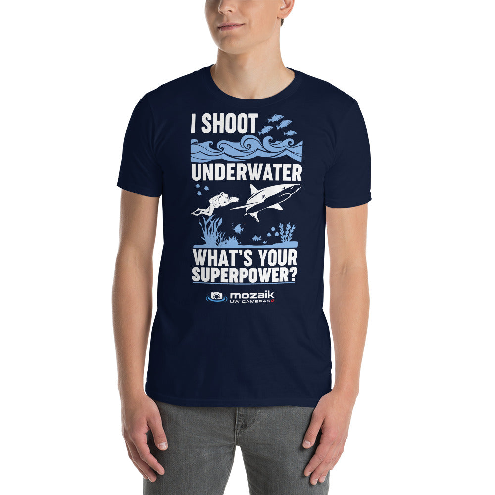 Mozaik's Unisex Tee - Underwater Photography Superpower Dark