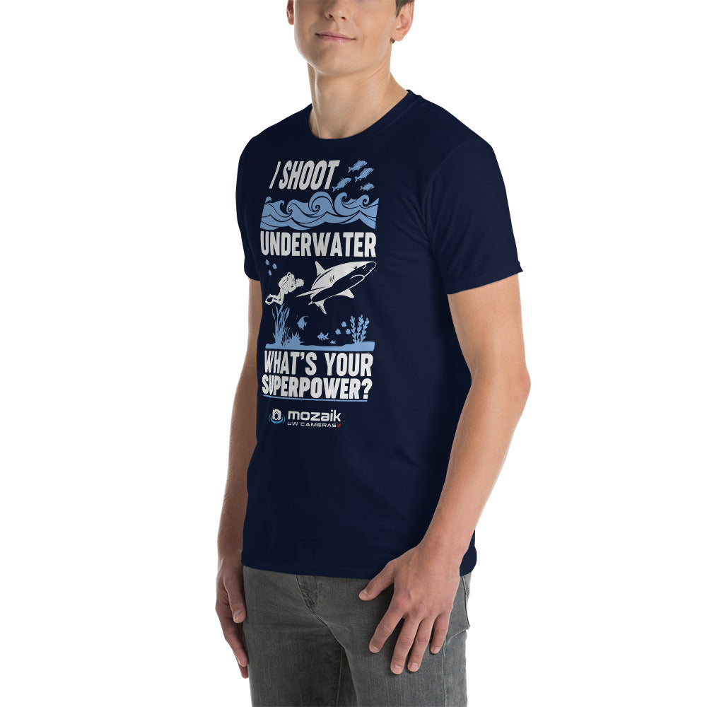 Mozaik's Unisex Tee - Underwater Photography Superpower Dark