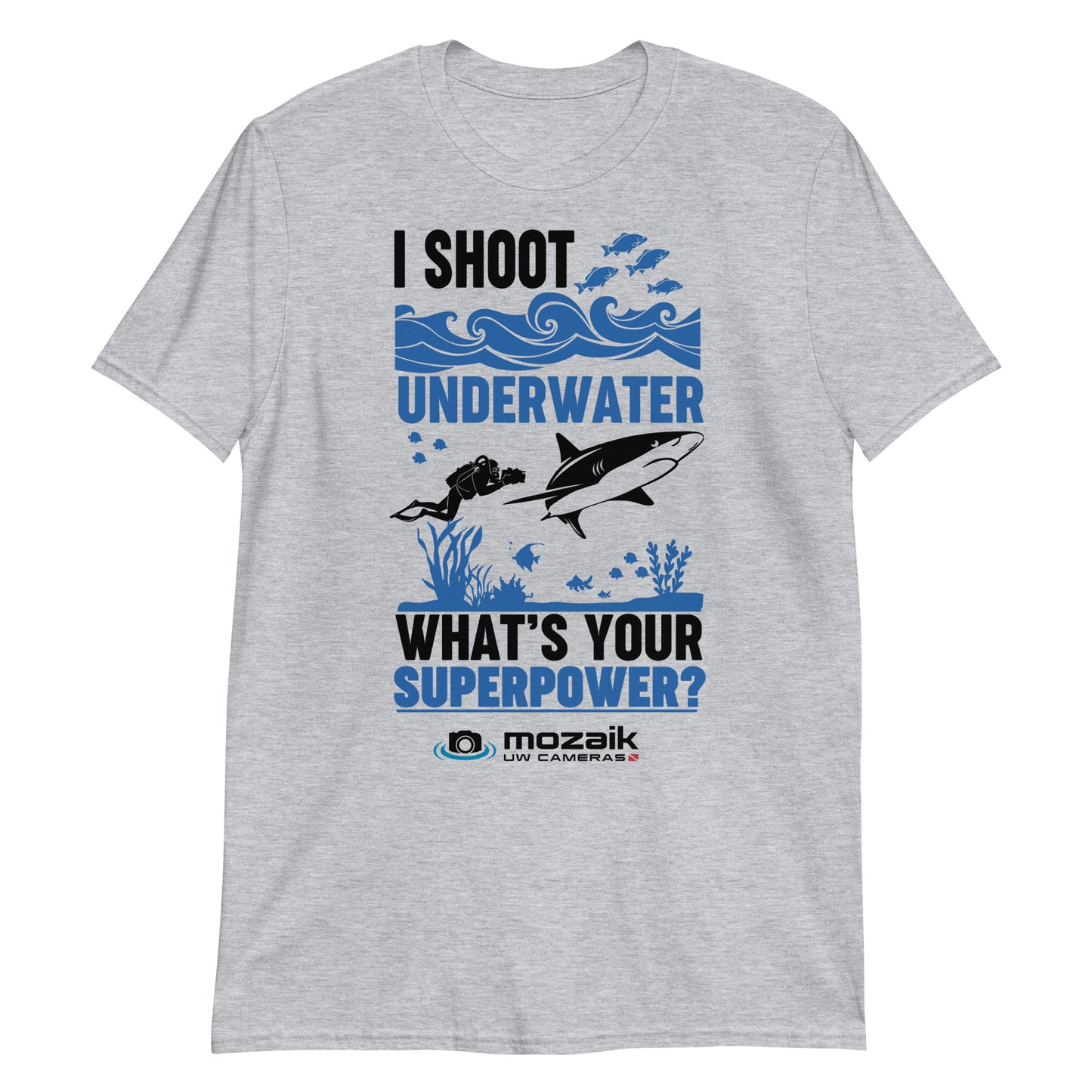 Mozaik Short-Sleeve Unisex T-Shirt - Underwater Photography Superpower Front