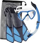 BONETE ADULT SET (MASK/FINS/SNORKELS) - BLUE - L/XL